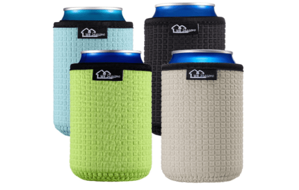 WK IEASON 12oz Standard Can Sleeves Insulators Holder Non-Slip Neoprene Can Cooler for Coco cola, White Claw and More(Green/Light Blue/Grey/Black)