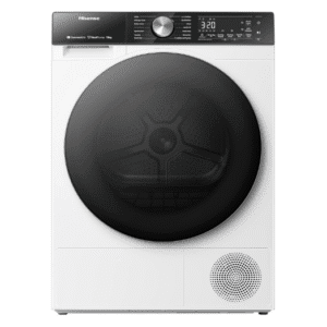 Hisense 5 Series DH5S102BW 60cm Freestanding 10KG Heatpump Front Load Tumble Dryer with WiFi Enabled - 17 Programmes - Auto dry- Steam Refresh - Allergy Care White A+++ Rated [Energy Class A]