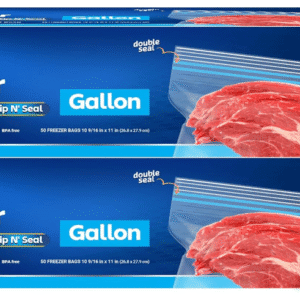 Gallon Freezer Bags, Double Zipper Seal - 100 Count, Thick Resealable Plastic Gallon Bags
