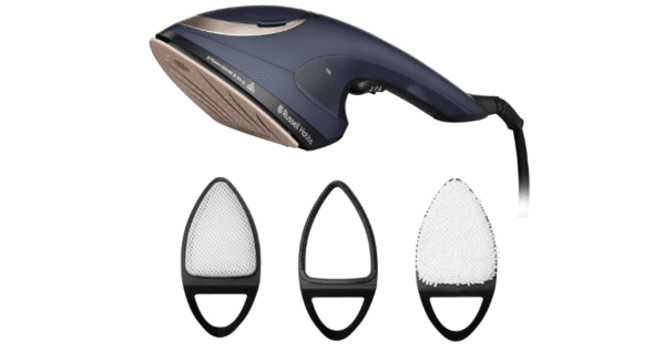 Russell Hobbs Steam Genie 2in1 Handheld Clothes Steamer with Ironing Option, No Ironing Board, Ready to Use in 1m, Power Indicator, 150ml Removable Tank, 3 Attachments, 10m Steam Time, 2000W, 28370