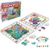 Monopoly Junior Board Game, 2-Sided Gameboard, 2 Games in 1, Monopoly Game for Younger Children; Kids Games, Junior Games