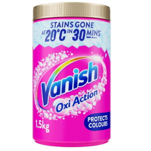 Vanish Gold Oxi Action Laundry Booster & Stain Remover Powder for Colours 1.5 Kg, Back to School, Removes School Stains in Just 30 Minutes, Keeps Colours Bright, Safe on School Uniforms