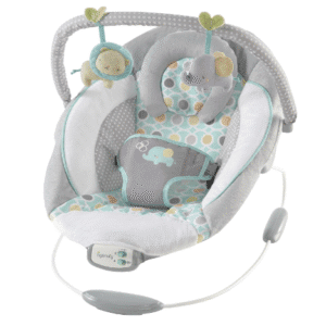 Ingenuity, Soothing Baby Bouncer Chair with Soothing Vibrating Infant Seat, Morrison - 8 Melodies, Removable Toy Bar with 2 Plush Toys