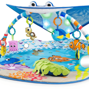 Bright Starts, Disney Baby, Finding Nemo Ocean Lights Baby Activity Gym and Play Mat with Detachable Toys