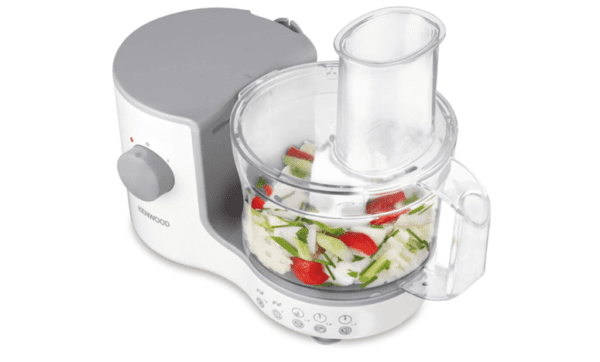 Kenwood Compact Food Processor, 1.4L Bowl, Blender, Emulsifying, Chopping Blade, Shredder Disc 400W, FP120, White [Energy Class A]