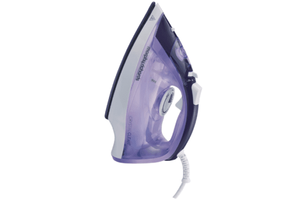 Morphy Richards Crystal Clear Steam Iron, Ceramic Non-stick Soleplate, 115g Steam Boost, 40g Steam Output, Anti Drip, Anti Scale, 350ml Water Tank, Self-Clean, 2.5m Cord, 2400W, Purple, 300301