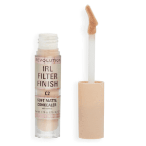 Makeup Revolution IRL Filter Finish Concealer, Medium to Full Coverage, Matte Finish, C2, Fair Skin Tones, 6g