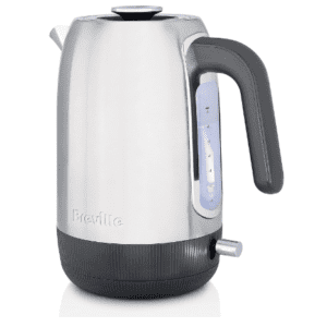 Breville Edge Electric Kettle | 1.7 Litre | Glows When Hot to Avoid Re-Boiling | 3kW Fast Boil | Brushed Stainless Steel [VKT192]