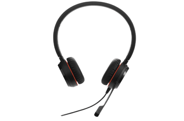 Jabra Evolve 20 UC Stereo Headset – Unified Communications Headphones for VoIP Softphone with Passive Noise Cancellation – USB-A Cable with Controller – Black