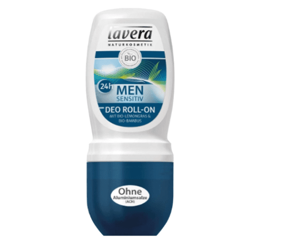 lavera Deo Roll-On Men Sensitive - with organic lemongrass & organic bamboo - without aluminium salts - vegan - organic (1 x 50ml)