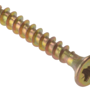 ForgeFix Multi-Purpose Single Thread Screws | 6.0 x 100mm | Zinc Yellow Passivated | Box 100, packaging may vary