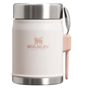 Stanley Classic Legendary Food Jar 0.4L with Spork - Keeps Cold or Hot For 7 Hours - BPA-Free Stainless Steel Soup Flask - Leakproof - Dishwasher Safe - Rose Quartz