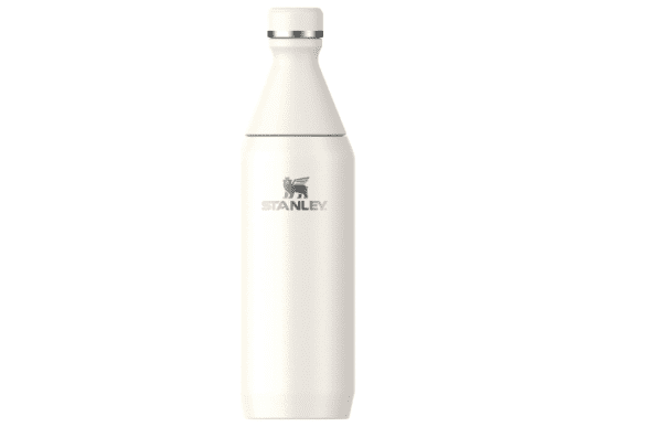 Stanley The All Day Slim Sports Water Bottle 0.6L - Cold For 6 Hours - Iced For 11 Hours - BPA-Free Recycled Stainless Steel - Leakproof - Dishwasher Safe - Cream