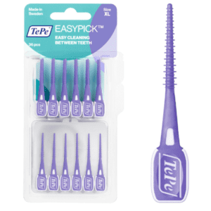 TePe EasyPick Toothpicks, Purple, ISO XL, 36pcs, Plaque Remover, efficient Clean Between The Teeth,