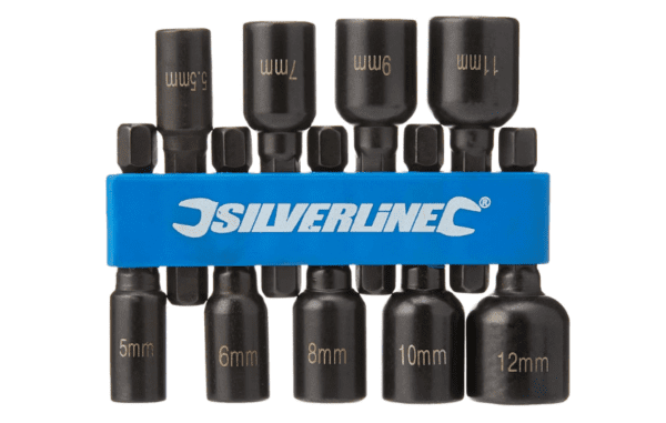 Silverline 855189 Magnetic Nut Driver Set 9pce 5 – 12 mm , Black